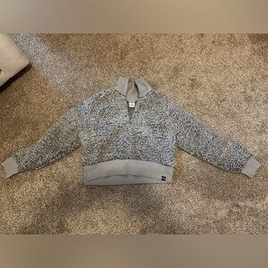 Pink quarter zip fuzzy fleece